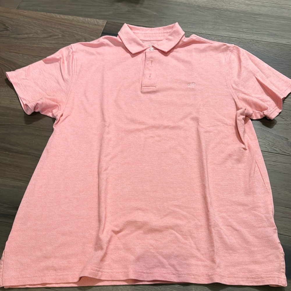 Southern tide coral polo size large, EUC